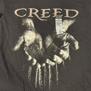 Creed Black Short Sleeve Tee with Artistic Graphic